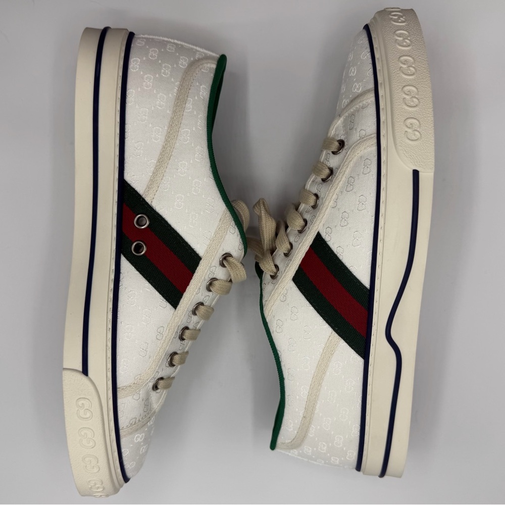 NIB NEW Gucci Men’s 1977 Canvas GG Supreme Logo Monogram Tennis Sneakers - Picture 2 of 10